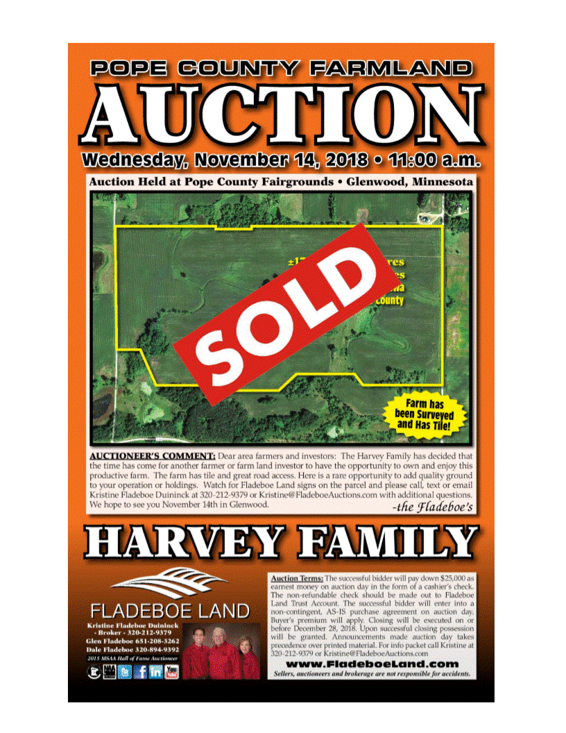 SOLD - POPE COUNTY FARMLAND - SOLD